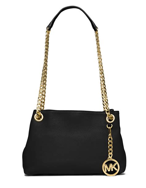 michael kors black shoulder bag with chain